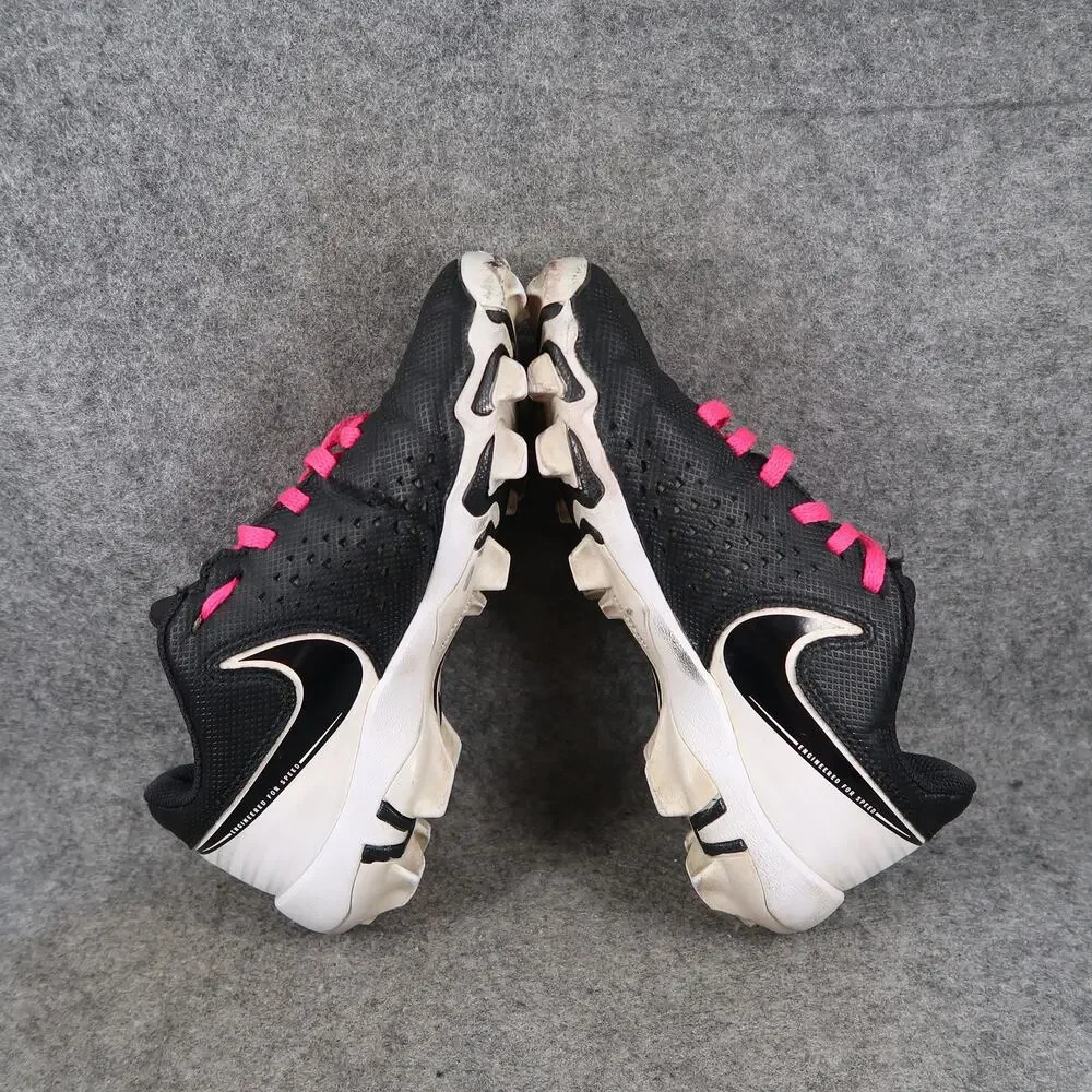Nike Shoes Youth Kids 3 Football Cleats Vapor Edge Shark Lace Up Low Black White